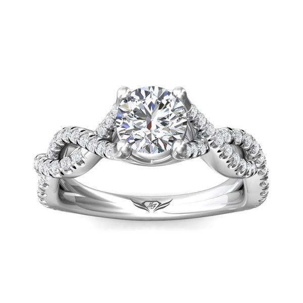 Flyerfit Split Shank 18K White Gold Engagement Ring H-I SI2 Image 2 Becky Beauchine Kulka Diamonds and Fine Jewelry Okemos, MI