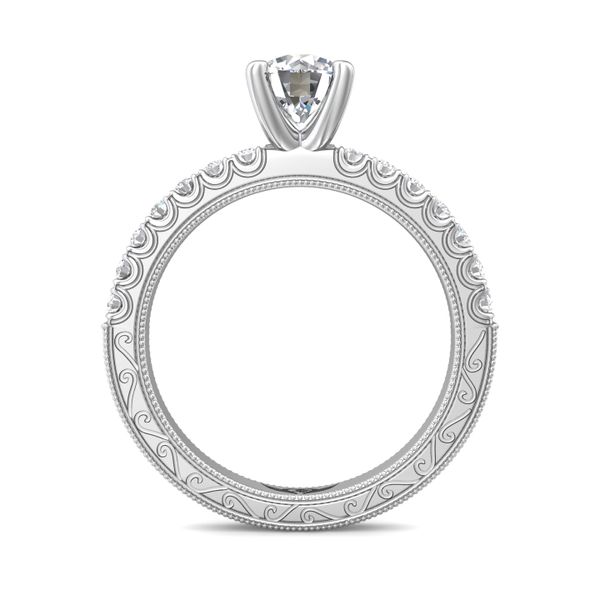 Platinum FlyerFit Vintage Engagement Ring Image 3 Becky Beauchine Kulka Diamonds and Fine Jewelry Okemos, MI