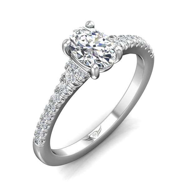 Flyerfit Micropave Platinum Engagement Ring G-H VS2-SI1 Image 5 Christopher's Fine Jewelry Pawleys Island, SC