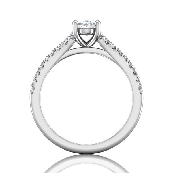 Flyerfit Micropave 14K White Gold Engagement Ring H-I SI1 Image 3 Grogan Jewelers Florence, AL