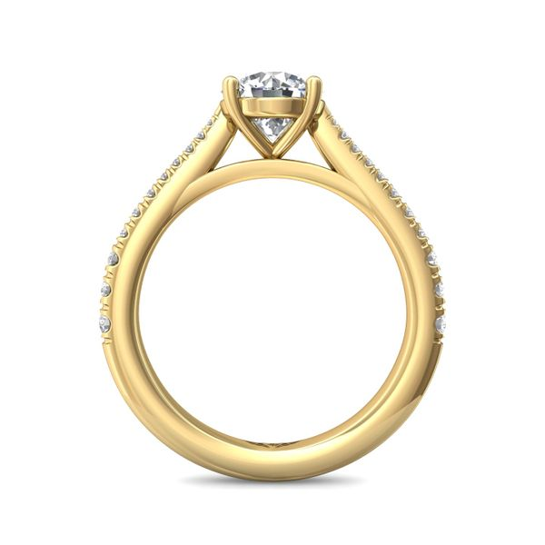 Flyerfit Micropave 14K Yellow Gold Engagement Ring G-H VS2-S, Christopher's Fine Jewelry