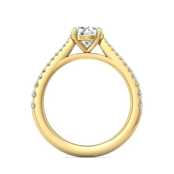 Flyerfit Micropave 14K Yellow Gold Engagement Ring G-H VS2-S, Christopher's Fine Jewelry