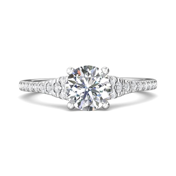 Platinum FlyerFit Micropave Engagement Ring Cornell's Jewelers Rochester, NY