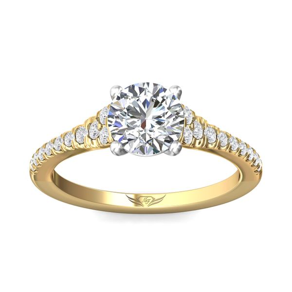 FlyerFit Micropave 14K Yellow and 14K White Gold Engagement Ring  Image 2 Wesche Jewelers Melbourne, FL