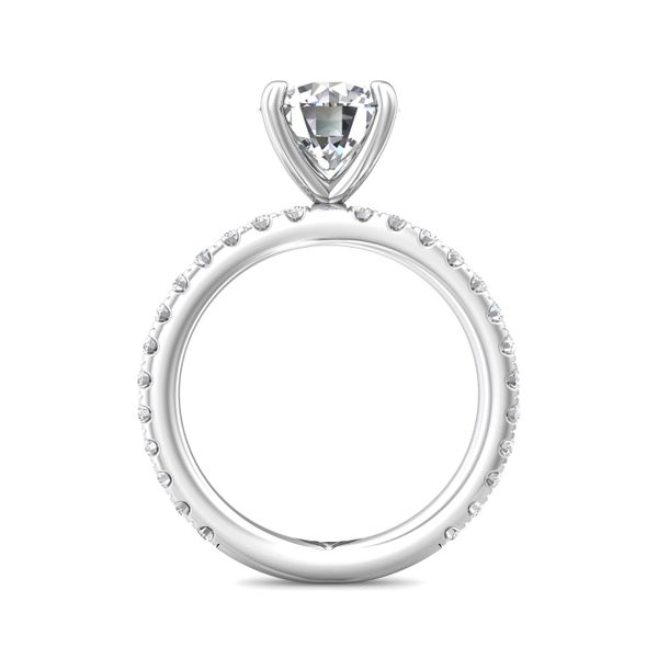 FlyerFit Micropave Platinum Engagement Ring  Image 3 Grogan Jewelers Florence, AL