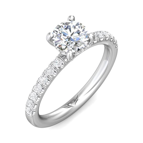 Platinum FlyerFit Micropave Engagement Ring Image 5 Becky Beauchine Kulka Diamonds and Fine Jewelry Okemos, MI