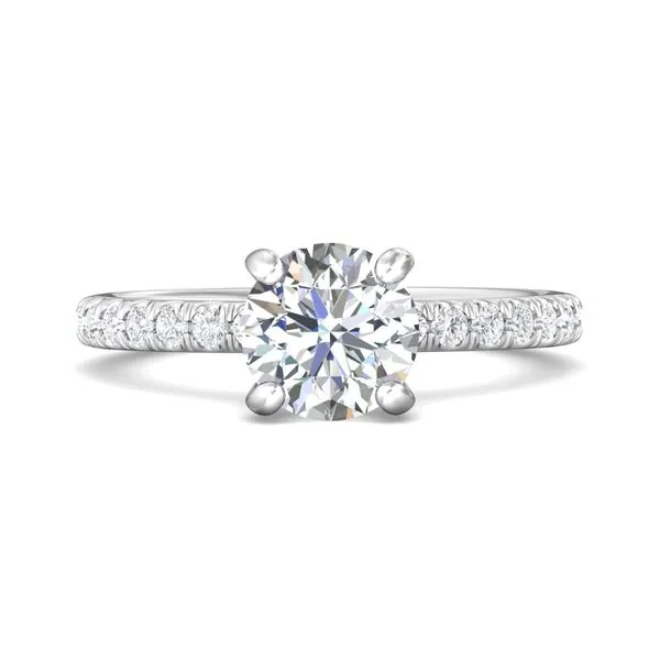 FlyerFit Micropave 18K White Gold Engagement Ring H-I SI2 Meyers Jewelers Grove City, OH