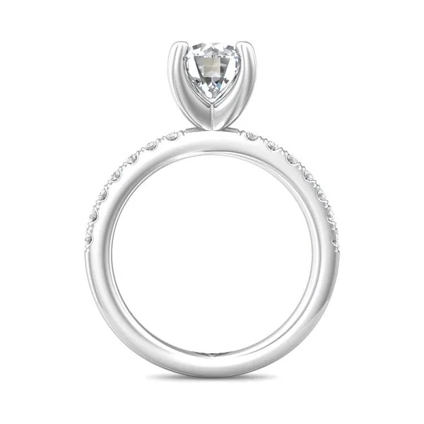 FlyerFit Micropave 18K White Gold Engagement Ring H-I SI2 Image 3 Meyers Jewelers Grove City, OH