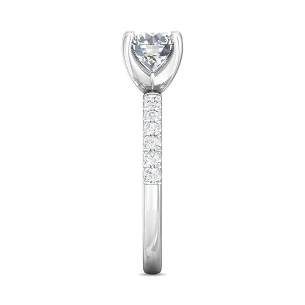 FlyerFit Micropave 18K White Gold Engagement Ring H-I SI2 Image 4 Meyers Jewelers Grove City, OH