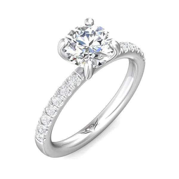 FlyerFit Micropave 18K White Gold Engagement Ring H-I SI2 Image 5 Meyers Jewelers Grove City, OH