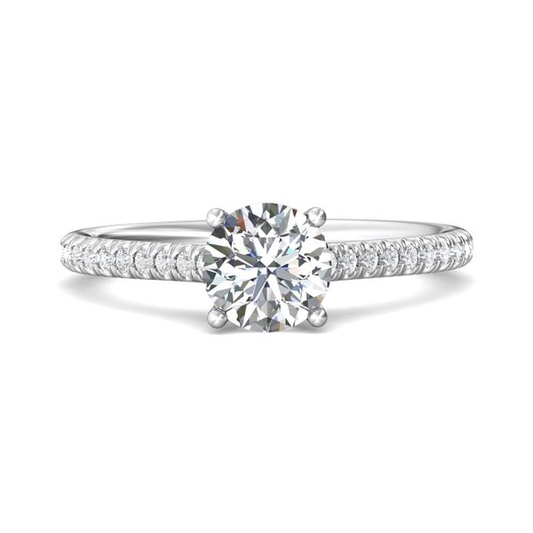 Platinum FlyerFit Micropave Engagement Ring Becky Beauchine Kulka Diamonds and Fine Jewelry Okemos, MI