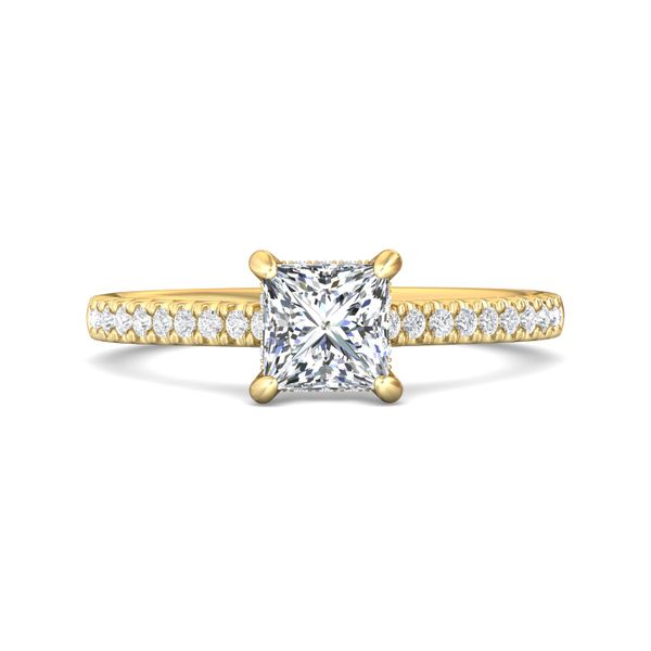 Flyerfit Micropave 14K Yellow Gold Engagement Ring G-H VS2-SI1 Becky Beauchine Kulka Diamonds and Fine Jewelry Okemos, MI
