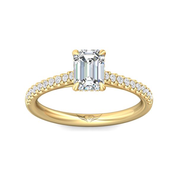 FlyerFit Micropave 14K Yellow Gold Engagement Ring  Image 2 Becky Beauchine Kulka Diamonds and Fine Jewelry Okemos, MI