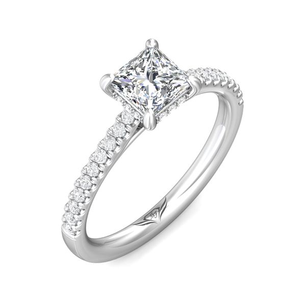 Flyerfit Micropave 18K White Gold Engagement Ring G-H VS2-SI1 Image 5 Wesche Jewelers Melbourne, FL