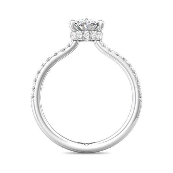 Platinum FlyerFit Micropave Engagement Ring Image 3 Becky Beauchine Kulka Diamonds and Fine Jewelry Okemos, MI