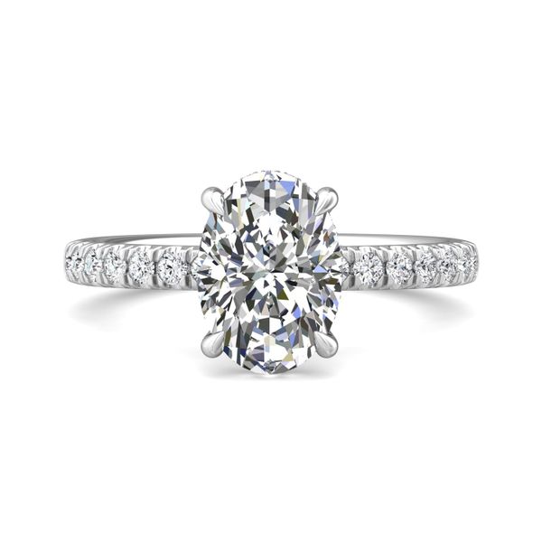 FlyerFit Micropave Platinum Engagement Ring H-I SI1 Meyers Jewelers Grove City, OH
