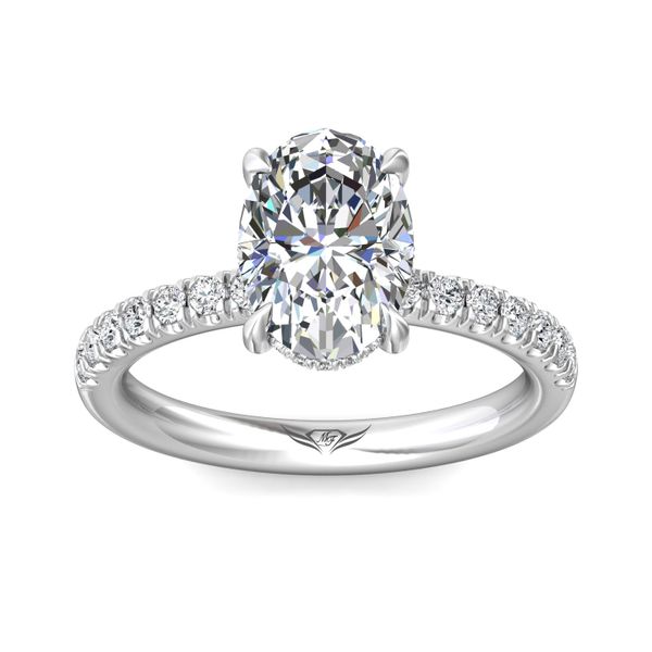 FlyerFit Micropave Platinum Engagement Ring H-I SI1 Image 2 Meyers Jewelers Grove City, OH