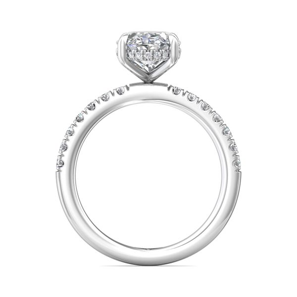 FlyerFit Micropave Platinum Engagement Ring H-I SI1 Image 3 Meyers Jewelers Grove City, OH