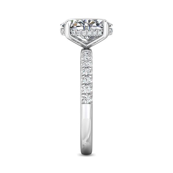 FlyerFit Micropave Platinum Engagement Ring H-I SI1 Image 4 Meyers Jewelers Grove City, OH