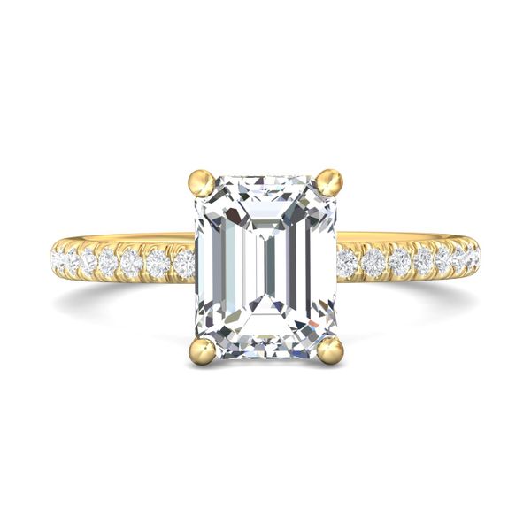 FlyerFit Micropave 18K Yellow Gold Engagement Ring H-I SI1 Meyers Jewelers Grove City, OH