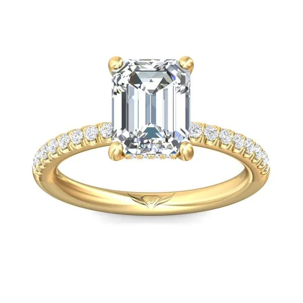 FlyerFit Micropave 18K Yellow Gold Engagement Ring H-I SI1 Image 2 Meyers Jewelers Grove City, OH