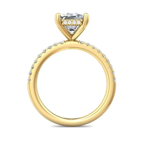FlyerFit Micropave 18K Yellow Gold Engagement Ring H-I SI1 Image 3 Meyers Jewelers Grove City, OH