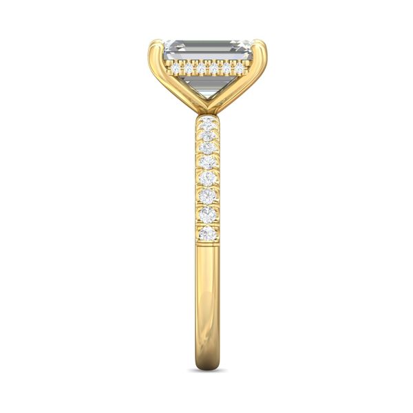 FlyerFit Micropave 18K Yellow Gold Engagement Ring H-I SI1 Image 4 Meyers Jewelers Grove City, OH