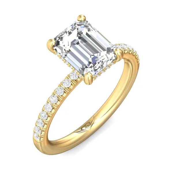 FlyerFit Micropave 18K Yellow Gold Engagement Ring H-I SI1 Image 5 Meyers Jewelers Grove City, OH