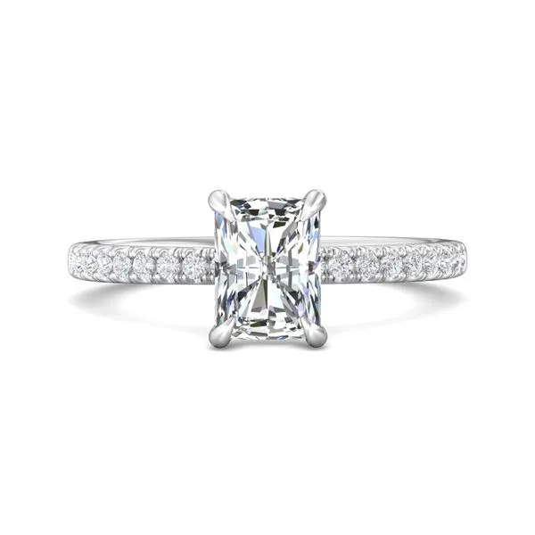 FlyerFit Micropave 18K White Gold Engagement Ring H-I SI2 Meyers Jewelers Grove City, OH