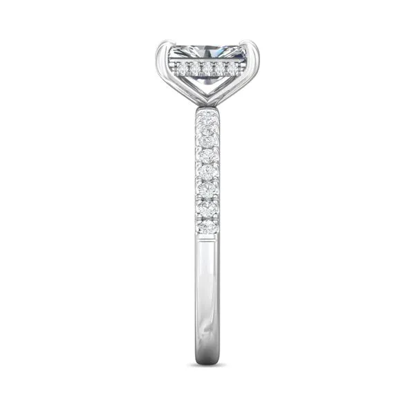 FlyerFit Micropave 18K White Gold Engagement Ring H-I SI2 Image 4 Meyers Jewelers Grove City, OH