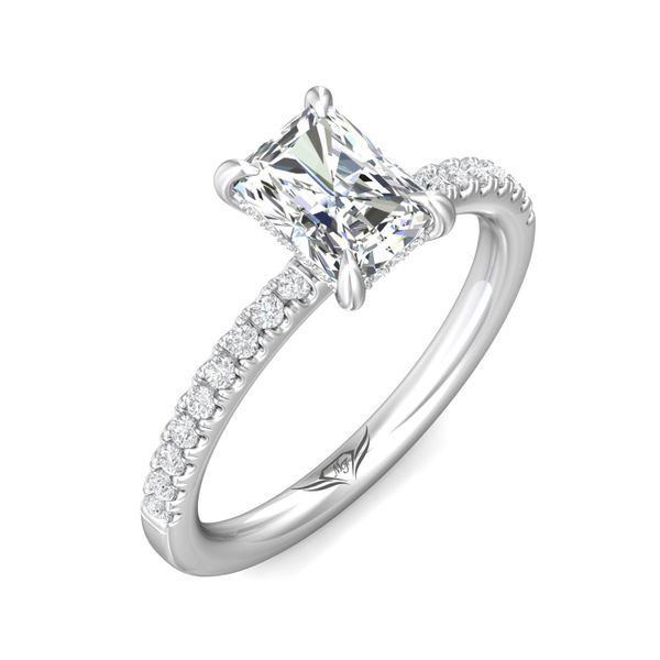 FlyerFit Micropave 18K White Gold Engagement Ring H-I SI2 Image 5 Meyers Jewelers Grove City, OH