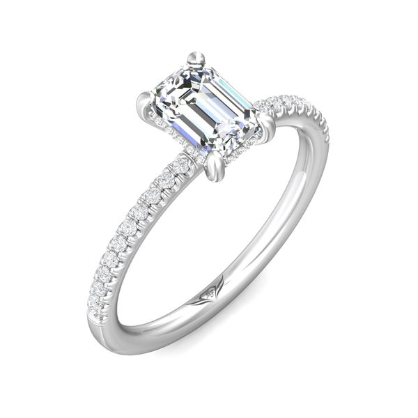 Flyerfit Micropave Platinum Engagement Ring H-I SI2 Image 5 Wesche Jewelers Melbourne, FL