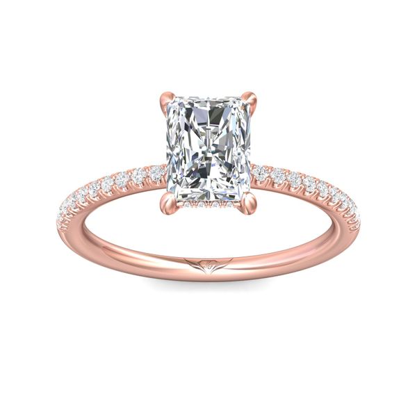 FlyerFit Micropave 14K Pink Gold Engagement Ring  Image 2 Christopher's Fine Jewelry Pawleys Island, SC