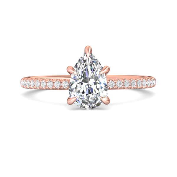 FlyerFit Micropave 14K Pink Gold Engagement Ring  Becky Beauchine Kulka Diamonds and Fine Jewelry Okemos, MI