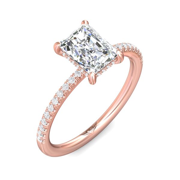 FlyerFit Micropave 14K Pink Gold Engagement Ring  Image 5 Becky Beauchine Kulka Diamonds and Fine Jewelry Okemos, MI