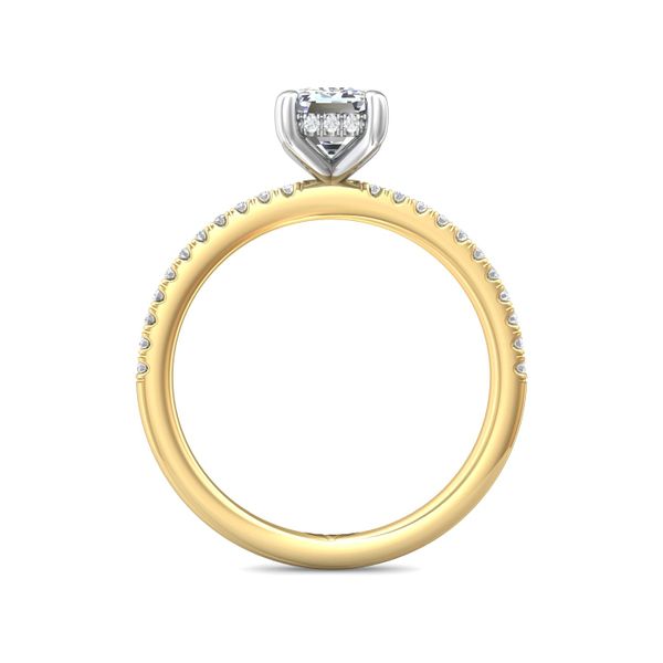 Flyerfit Micropave 14K Yellow and 14K White Gold Engagement Ring G-H VS2-SI1 Image 3 Christopher's Fine Jewelry Pawleys Island, SC