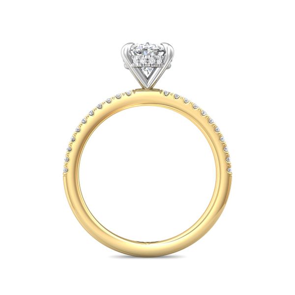 FlyerFit Micropave 14K Yellow and 14K White Gold Engagement Ring  Image 3 Becky Beauchine Kulka Diamonds and Fine Jewelry Okemos, MI