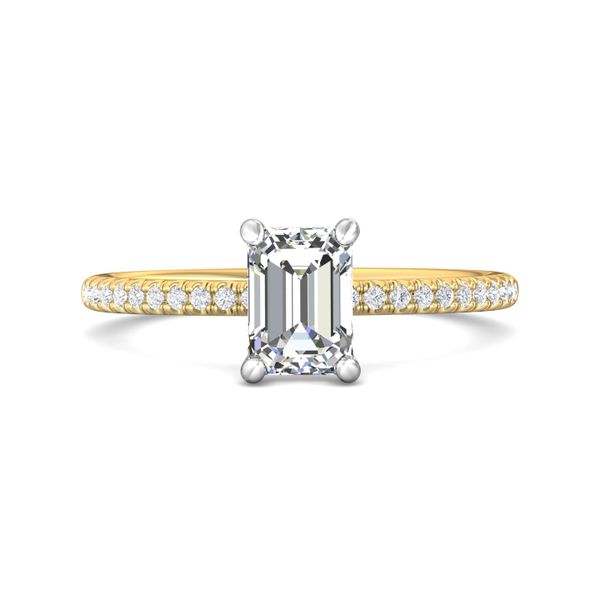 Flyerfit Micropave 14K Yellow and 14K White Gold Engagement Ring H-I SI1 Christopher's Fine Jewelry Pawleys Island, SC