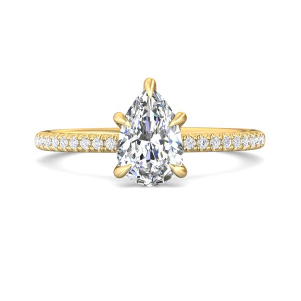 FlyerFit Micropave 14K Yellow Gold Engagement Ring  Christopher's Fine Jewelry Pawleys Island, SC