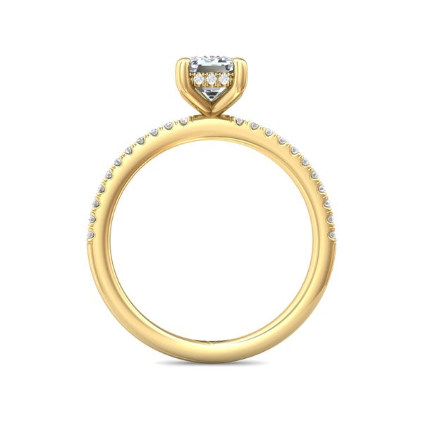 Flyerfit Micropave 14K Yellow Gold Engagement Ring H-I SI2 Image 3 Christopher's Fine Jewelry Pawleys Island, SC