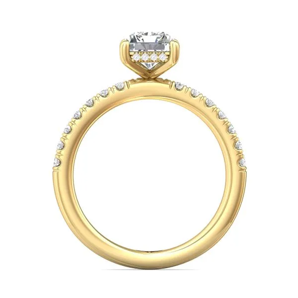 FlyerFit Micropave 14K Yellow Gold Engagement Ring H-I SI1 Image 3 Meyers Jewelers Grove City, OH