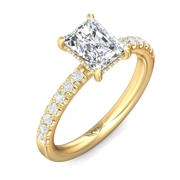 FlyerFit Micropave 14K Yellow Gold Engagement Ring H-I SI1 Image 5 Meyers Jewelers Grove City, OH