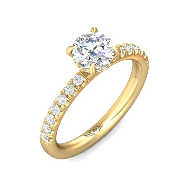 FlyerFit Micropave 18K Yellow Gold Engagement Ring  Image 5 Grogan Jewelers Florence, AL