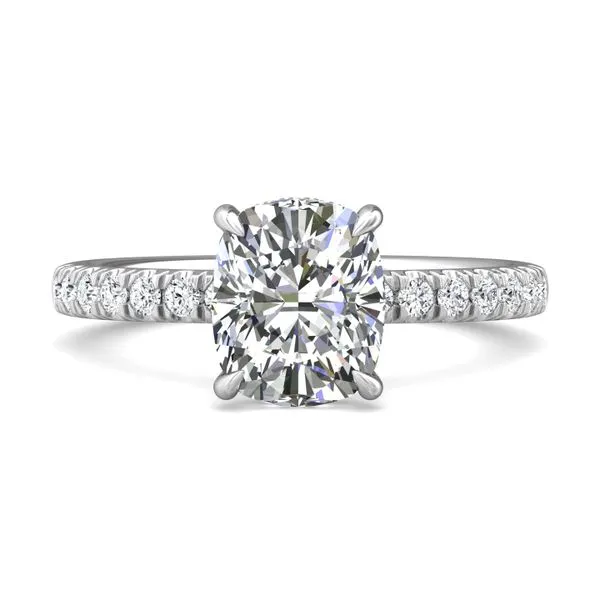 FlyerFit Micropave 18K White Gold Engagement Ring G-H VS2-SI1 Meyers Jewelers Grove City, OH