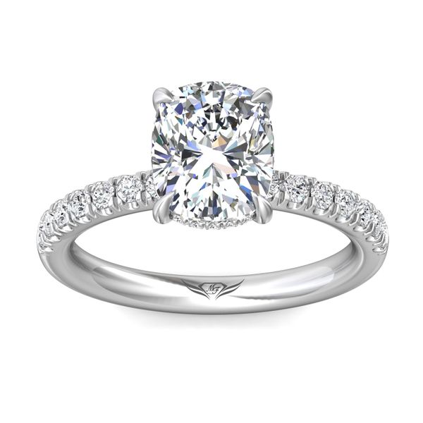 FlyerFit Micropave 18K White Gold Engagement Ring G-H VS2-SI1 Image 2 Meyers Jewelers Grove City, OH