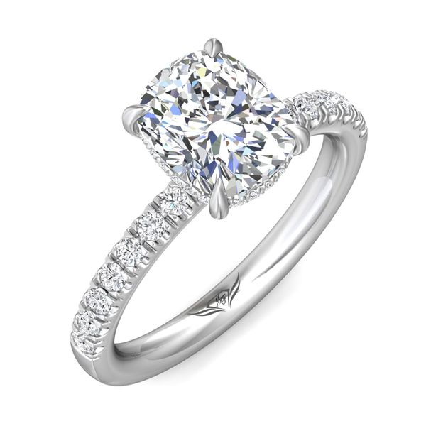 FlyerFit Micropave 18K White Gold Engagement Ring G-H VS2-SI1 Image 5 Meyers Jewelers Grove City, OH
