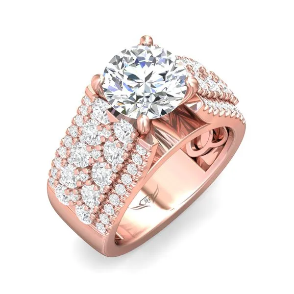 Pink Gold Engagement Ring Women  Rose Gold Engagement Ring Women