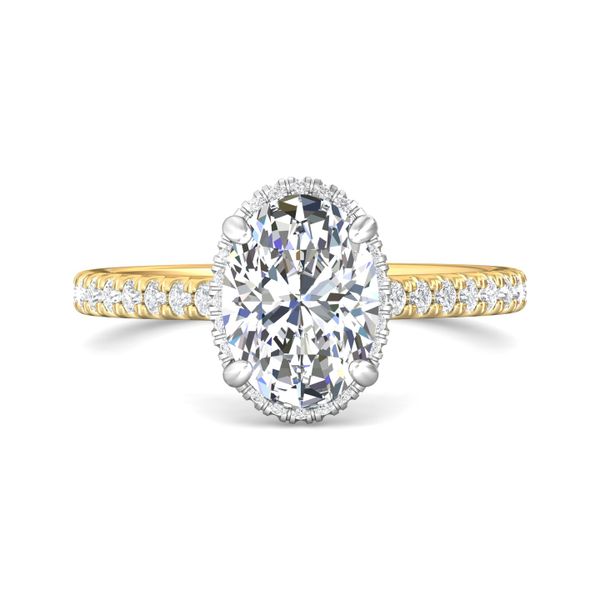 Flyerfit Micropave 18K Yellow Gold Shank And Platinum Top Engagement Ring G-H VS2-SI1 Christopher's Fine Jewelry Pawleys Island, SC