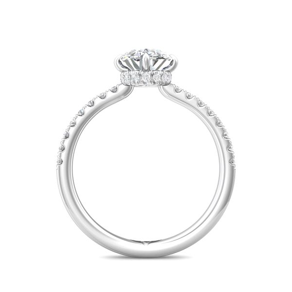 FlyerFit Micropave 14K White Gold Engagement Ring  Image 3 Becky Beauchine Kulka Diamonds and Fine Jewelry Okemos, MI