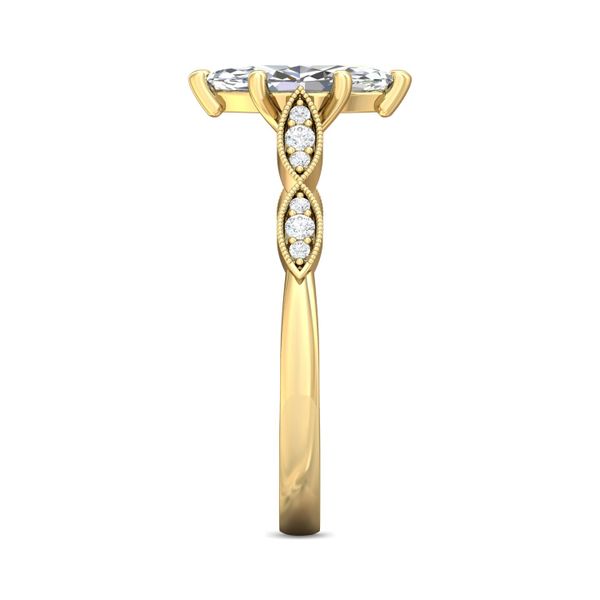 FlyerFit Micropave 14K Yellow Gold Engagement Ring  Image 4 Becky Beauchine Kulka Diamonds and Fine Jewelry Okemos, MI